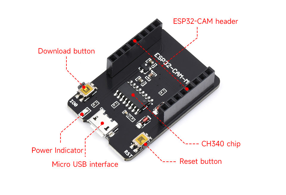Shield Micro USB para Esp32 CAM