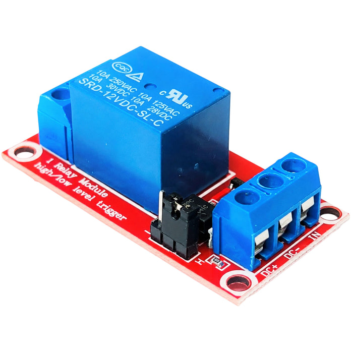 Módulo Relé 12V de trigger Alto y bajo (seleccionable)