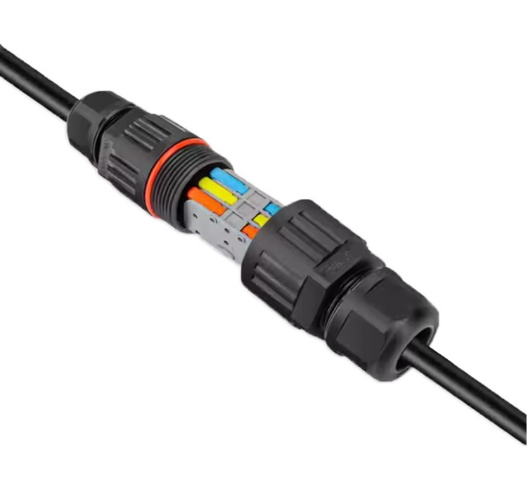 Conector impermeable IP68 con wago 3 vías