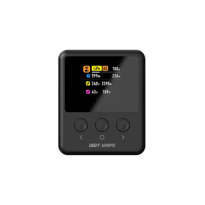 Cargador de baterías ISDT 608PD 240W/10A 1-6S LIPO LiFE Liion LiHV NiMH PB