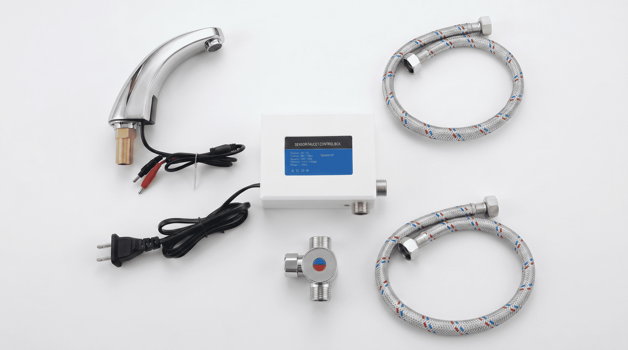 Kit grifo con sensor para lavamanos