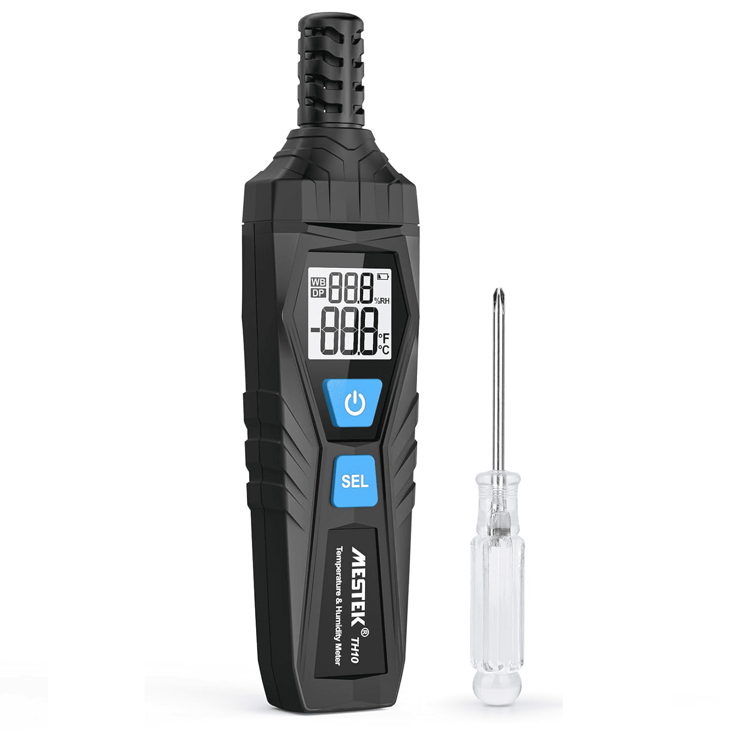 Mestek TH10 medidor de temperatura y humedad ambiental