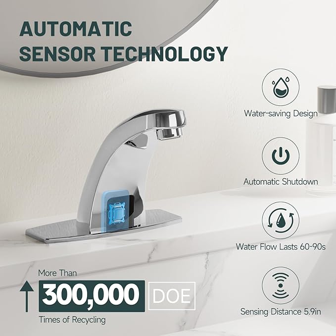 Kit grifo con sensor para lavamanos