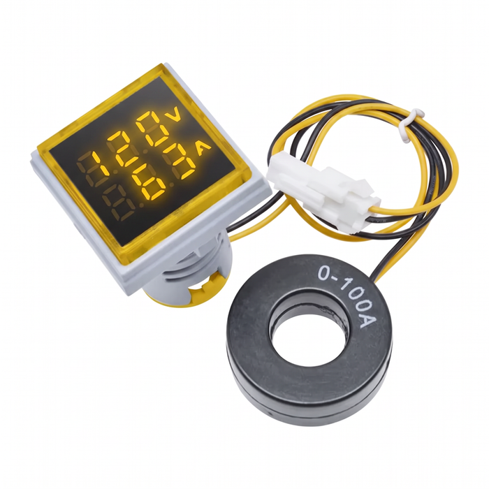 Mini indicador de voltaje y amperaje AC 50-500v 0-100A