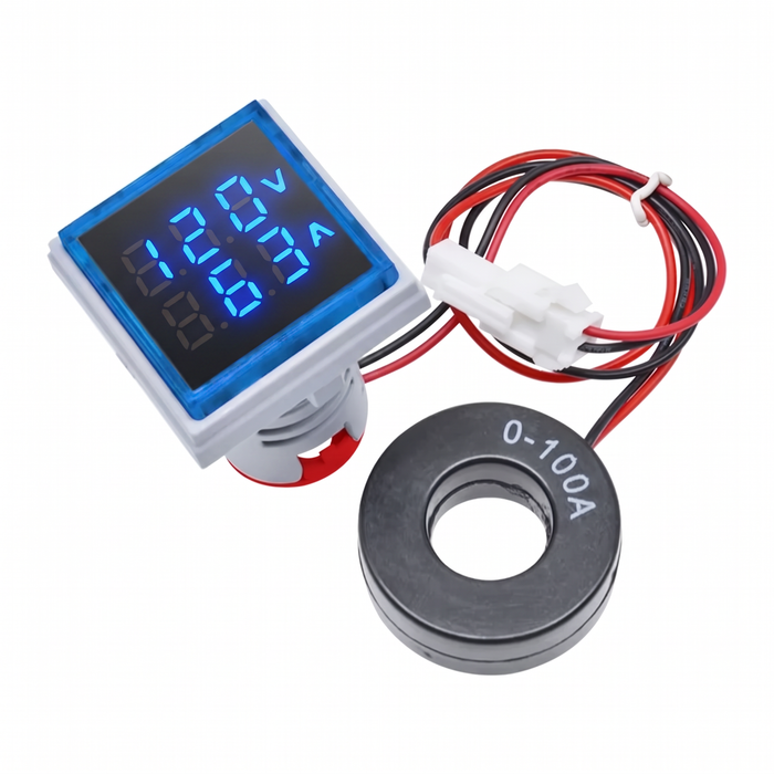 Mini indicador de voltaje y amperaje AC 50-500v 0-100A