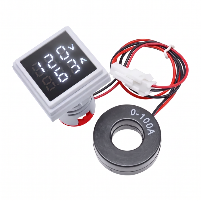 Mini indicador de voltaje y amperaje AC 50-500v 0-100A