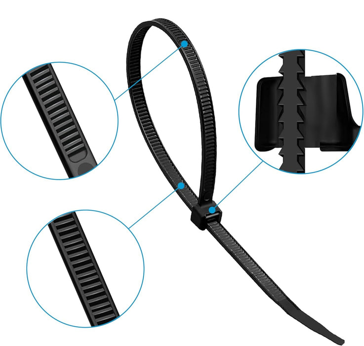 Cincho plástico  12" 85LB de fuerza resistente UV - 20 piezas