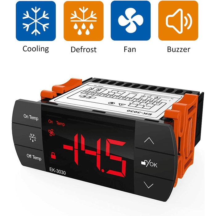 EK-3030  Controlador Digital de Temperatura para refrigerador / congelador