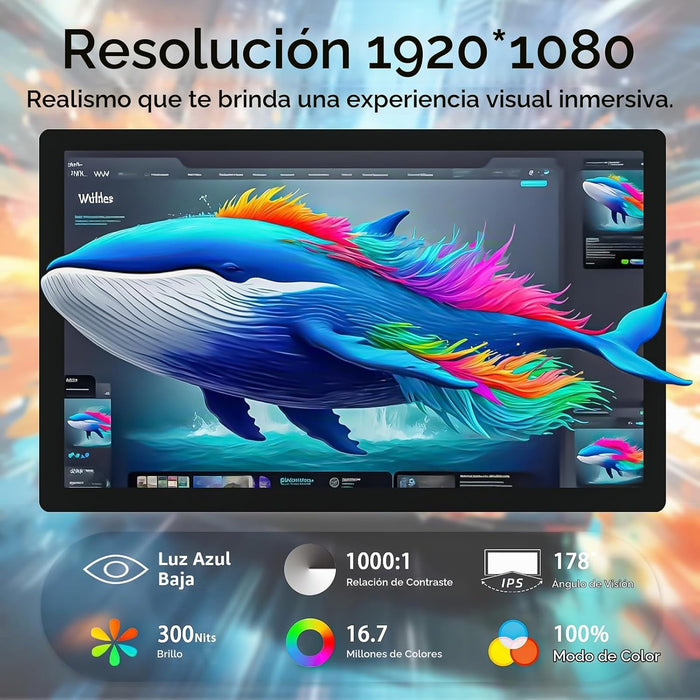 Monitor táctil IPS 15.6" Full HD  para Raspberry Pi y PC