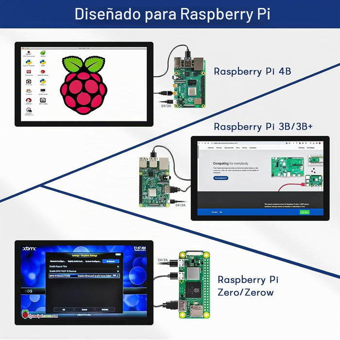 Monitor táctil IPS 15.6" Full HD  para Raspberry Pi y PC