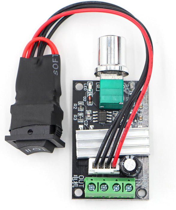 Controlador PWM de velocidad para motor DC 6V-28V 3A con inversión de giro