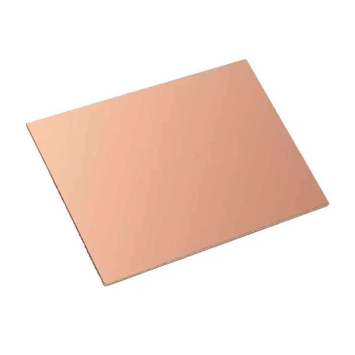 Placa de cobre  15 x 15 cm / 1 cara / fibra de vidrio