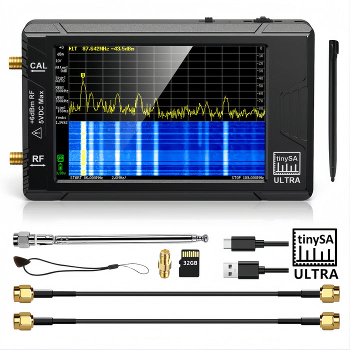 TinySA Ultra spectrum analyzer 100khz-5.3ghz, v0.4.5.1 SD 32Gb