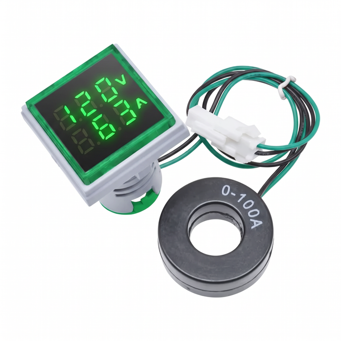 Mini indicador de voltaje y amperaje AC 50-500v 0-100A
