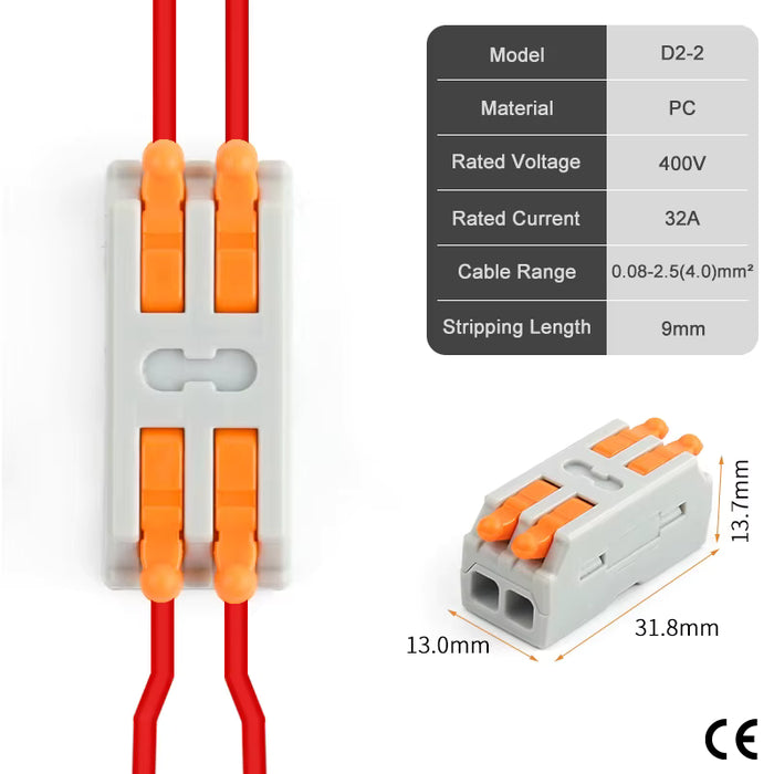 Conector unión Wago 2 pines KV212