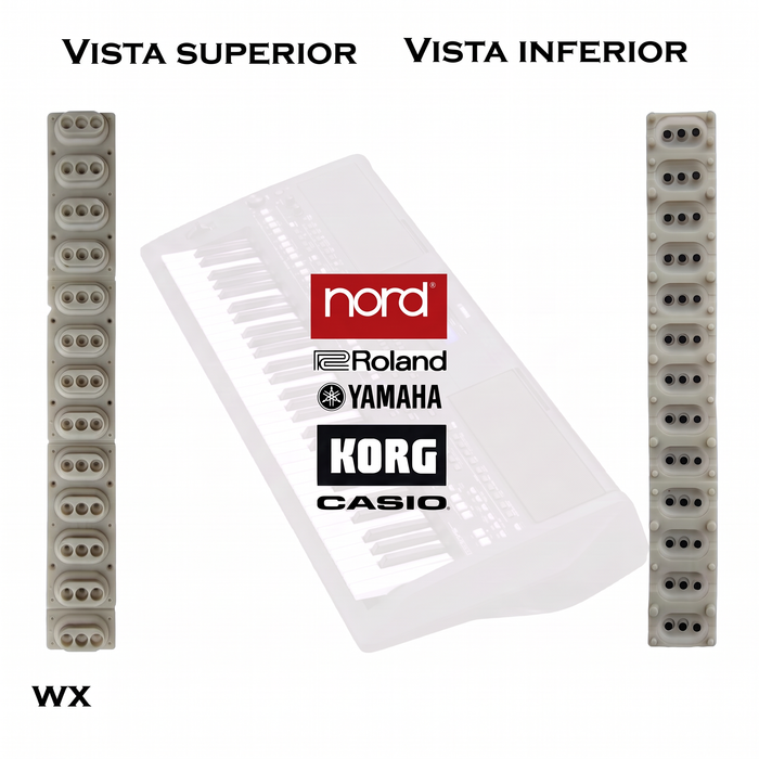 Contactos de silicona para teclados musicales WX