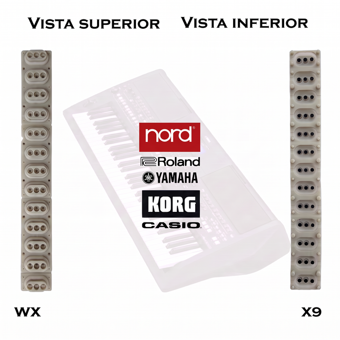 Contactos de silicona para teclados musicales WX