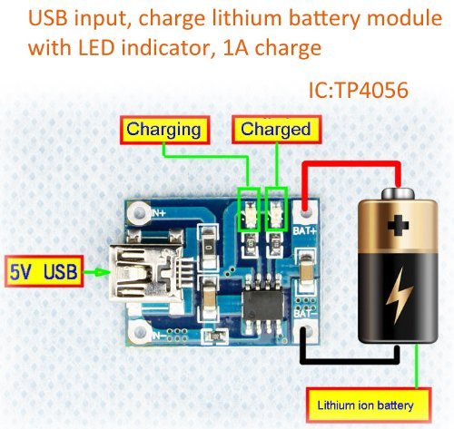 Cargador de Batería de Litio TP4056 - Electrónica DIY Guatemala