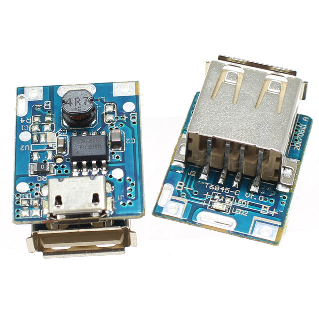 Cargador de bateria Litio y elevador de tensión USB 5V 1A - Electrónica DIY Guatemala