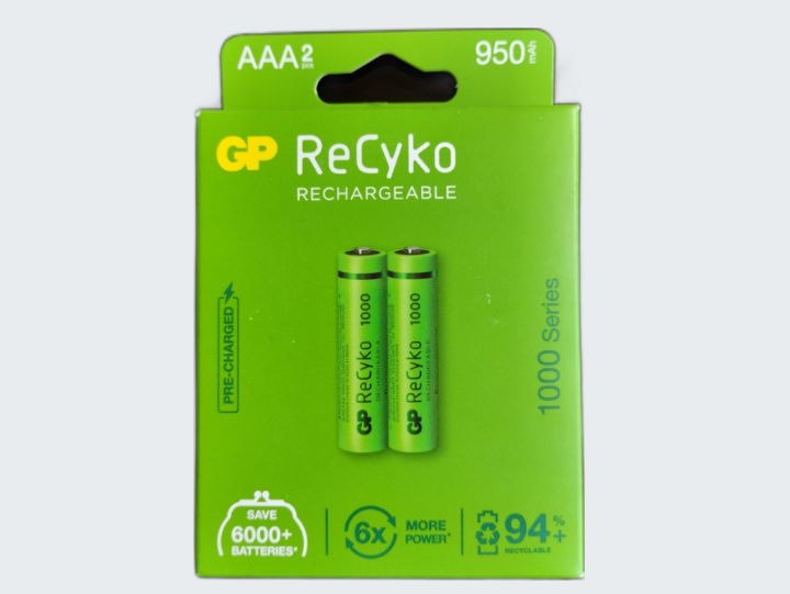 2 Baterías recargables AAA ReCyko