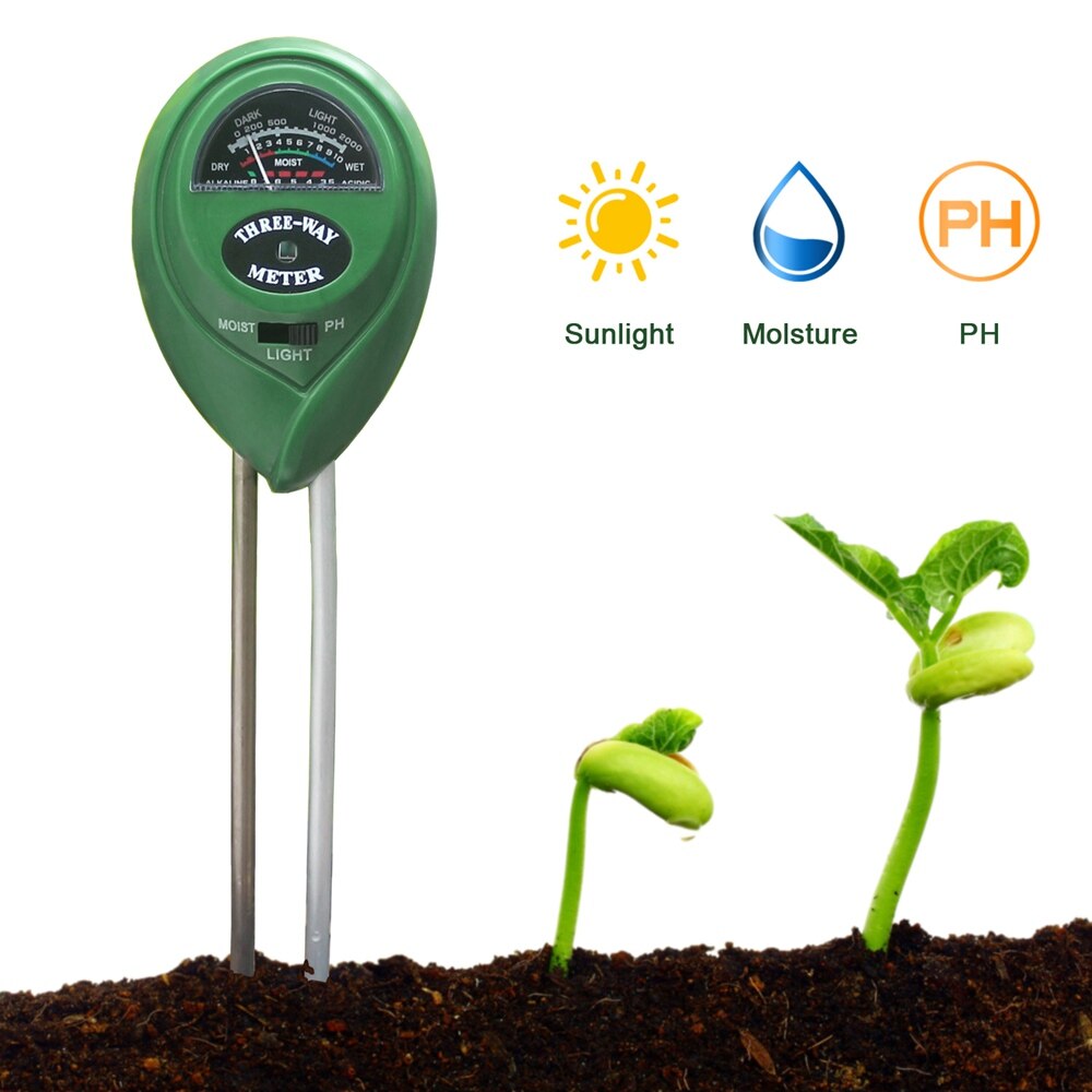 Medidor de humedad y luz para plantas