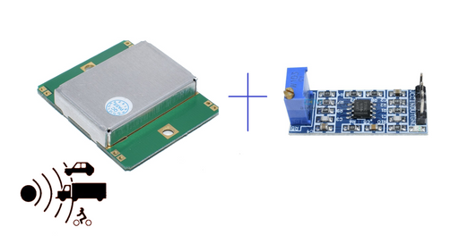 Sensor de velocidad HB100 + amplificador operacional - Electrónica DIY Guatemala