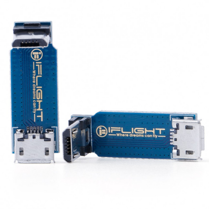 ADAPTADOR IFLIGHT MICRO-USB 90 ° (MACHO-HEMBRA)